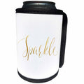 3dRose PS Glam - Image of Gold Glam Sparkle - Can Cooler Bottle Wrap (cc_274196)