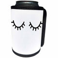 3dRose PS Glam - Image of Black Glam Eyelashes - Can Cooler Bottle Wrap (cc_274201)