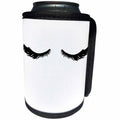3dRose PS Glam - Image of Pretty Glam Black Eyelashes - Can Cooler Bottle Wrap (cc_274203)