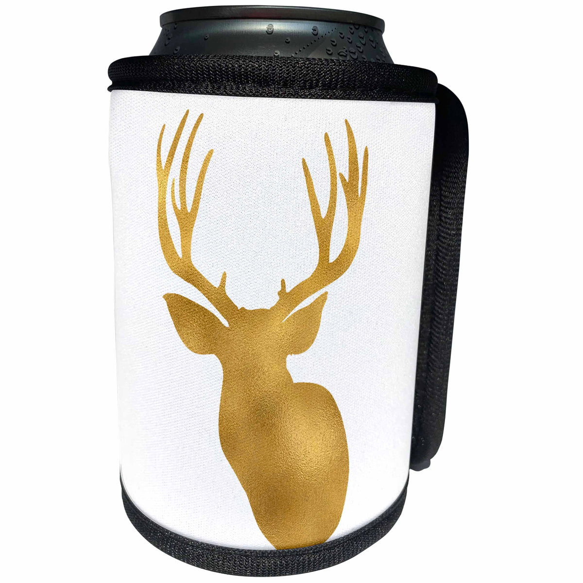 3dRose PS Animals - Image of Gold Glam Deer - Can Cooler Bottle Wrap (cc_274219)