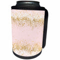 3dRose PS Glam - Image of Blush Pink Gold Confetti Dots - Can Cooler Bottle Wrap (cc_274221)