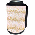 3dRose PS Glam - Image of Blush Pink Gold White Confetti Dots - Can Cooler Bottle Wrap (cc_274222)