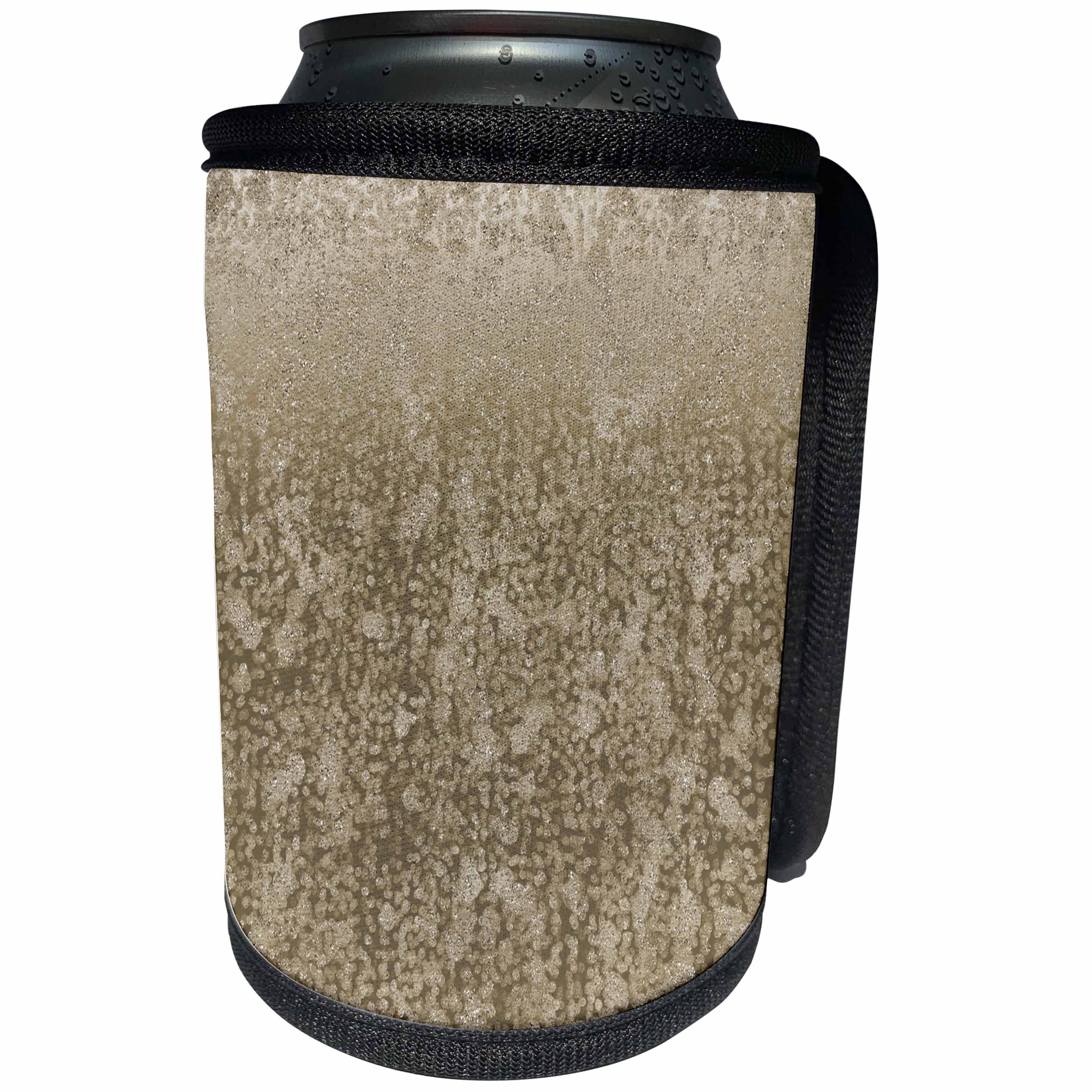 3dRose PS Chic - Image of Gold Faux Image of Glittery Glitz - Can Cooler Bottle Wrap (cc_274229)