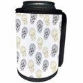 3dRose PS Chic - Image of Black Gold Skulls - Can Cooler Bottle Wrap (cc_274232)