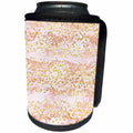 3dRose PS Glam - Image of Pink Blush Gold Confetti Always Sparkle Inspirational Quote - Can Cooler Bottle Wrap (cc_274238)