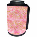 3dRose PS Glam - Image of Pink Watercolor Gold Confetti Dots - Can Cooler Bottle Wrap (cc_274240)