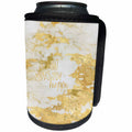 3dRose PS Glam - Image of Gold White Glam Do What Makes You Happy Quote - Can Cooler Bottle Wrap (cc_274241)