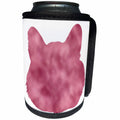 3dRose PS Animals - Image of Glam Pink Kitty Cat - Can Cooler Bottle Wrap (cc_274251)