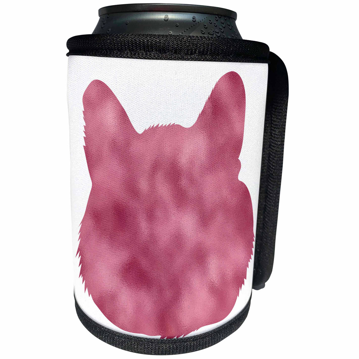 3dRose PS Animals - Image of Glam Pink Kitty Cat - Can Cooler Bottle Wrap (cc_274251)