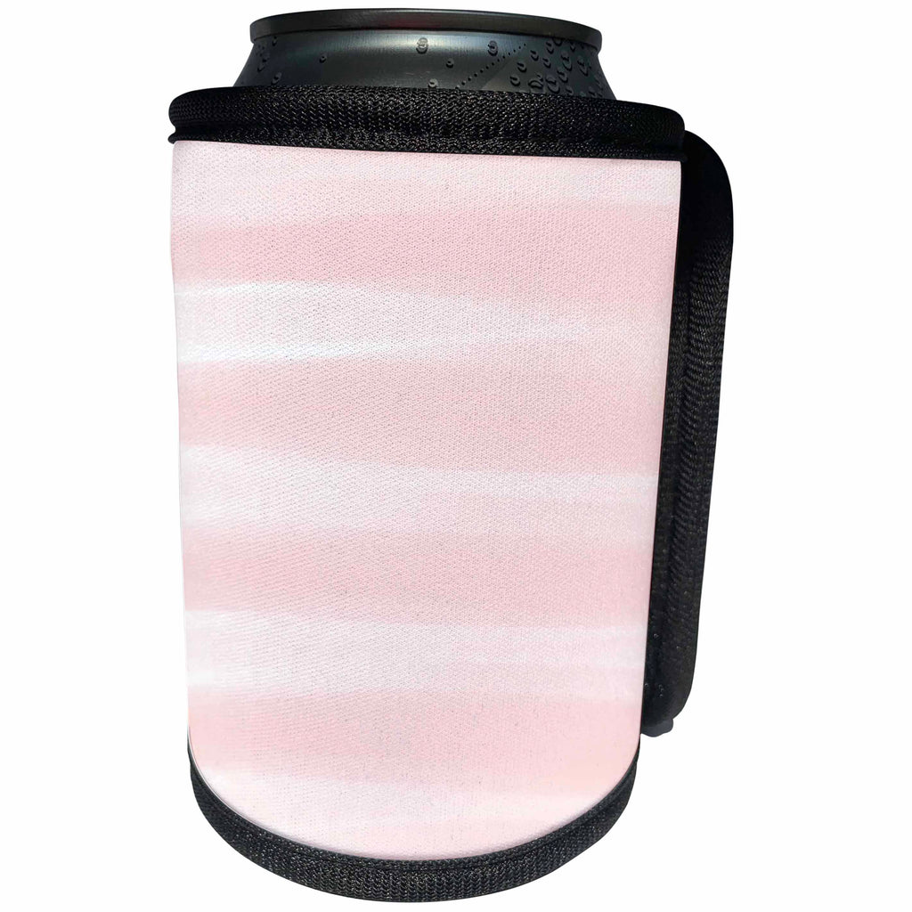 3dRose PS Chic - Image of Abstract Blush Pink Watercolor Stripes - Can Cooler Bottle Wrap (cc_274253)
