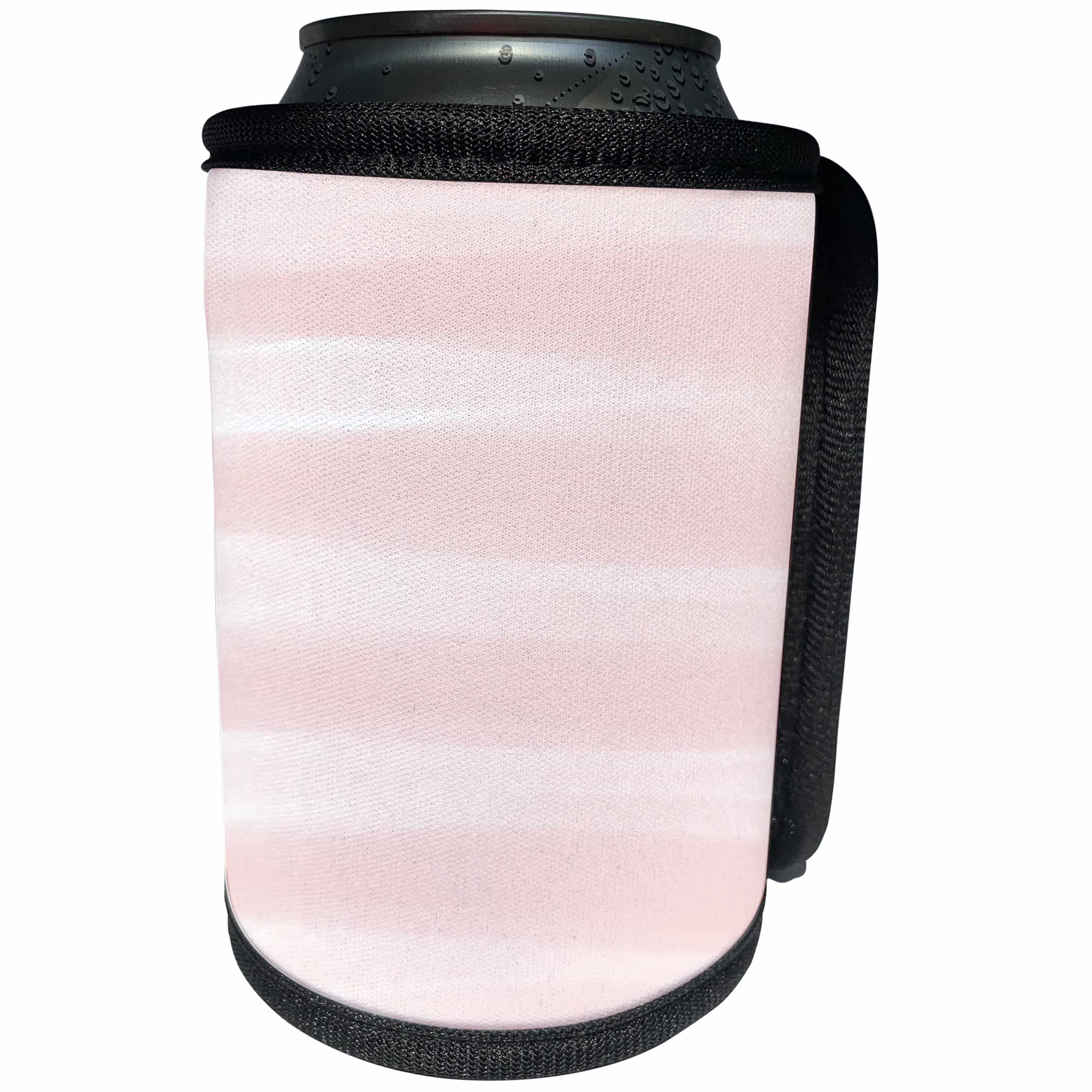 3dRose PS Chic - Image of Abstract Blush Pink Watercolor Stripes - Can Cooler Bottle Wrap (cc_274253)