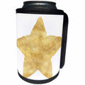 3dRose PS Stars - Image of Glitzy Gold Sparkle Star - Can Cooler Bottle Wrap (cc_274254)