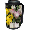 3dRose Patricia Sanders Flowers - Easter Pastel Tulips Floral - Can Cooler Bottle Wrap (cc_27426)