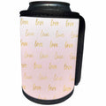 3dRose PS Inspiration - Image of Blush Pink Gold Love - Can Cooler Bottle Wrap (cc_274266)