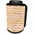 3dRose PS Glam - Image of Glitzy Pink Glam Gold Stripes - Can Cooler Bottle Wrap (cc_274271)