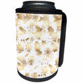 3dRose PS Glam - Image of Abstract Gold and White Splashes - Can Cooler Bottle Wrap (cc_274275)
