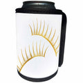 3dRose PS Glam - Image of Glitzy Glam Gold Girly Eyelashes - Can Cooler Bottle Wrap (cc_274276)