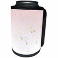 3dRose PS Chic - Image of Blush Pink Ombre Gold Abstract - Can Cooler Bottle Wrap (cc_274277)