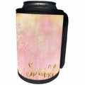 3dRose PS Glam - Image of Sparkle Gold Pink Glitz - Can Cooler Bottle Wrap (cc_274286)