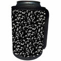 3dRose PS Chic - Image of Black Silver Glitzy Animal Print Abstract - Can Cooler Bottle Wrap (cc_274304)