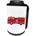 3dRose Janna Salak Designs Kids Stuff - Red Firetruck - Can Cooler Bottle Wrap (cc_274315)