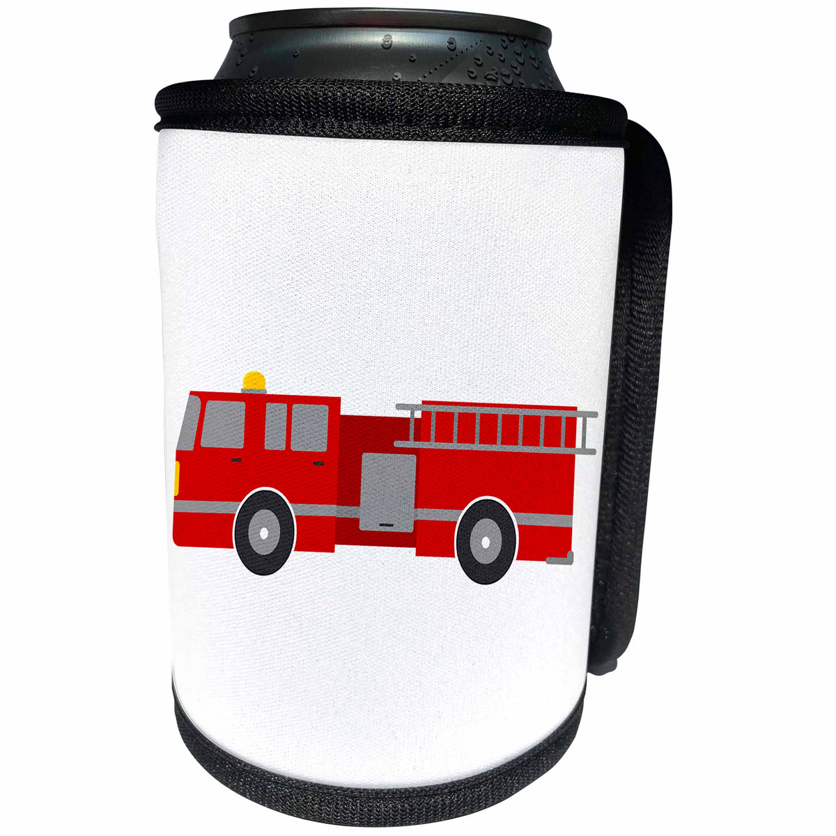 3dRose Janna Salak Designs Kids Stuff - Red Firetruck - Can Cooler Bottle Wrap (cc_274315)