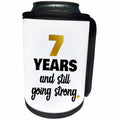 3dRose Janna Salak Designs Anniversary - 7 Year Anniversary Still Going Strong 7th Wedding Anniversary Gift - Can Cooler Bottle Wrap (cc_274350)