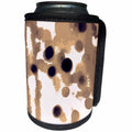 3dRose Patricia Sanders Creations - Chocolate Coffee and Cream Dots Abstract - Can Cooler Bottle Wrap (cc_27440)