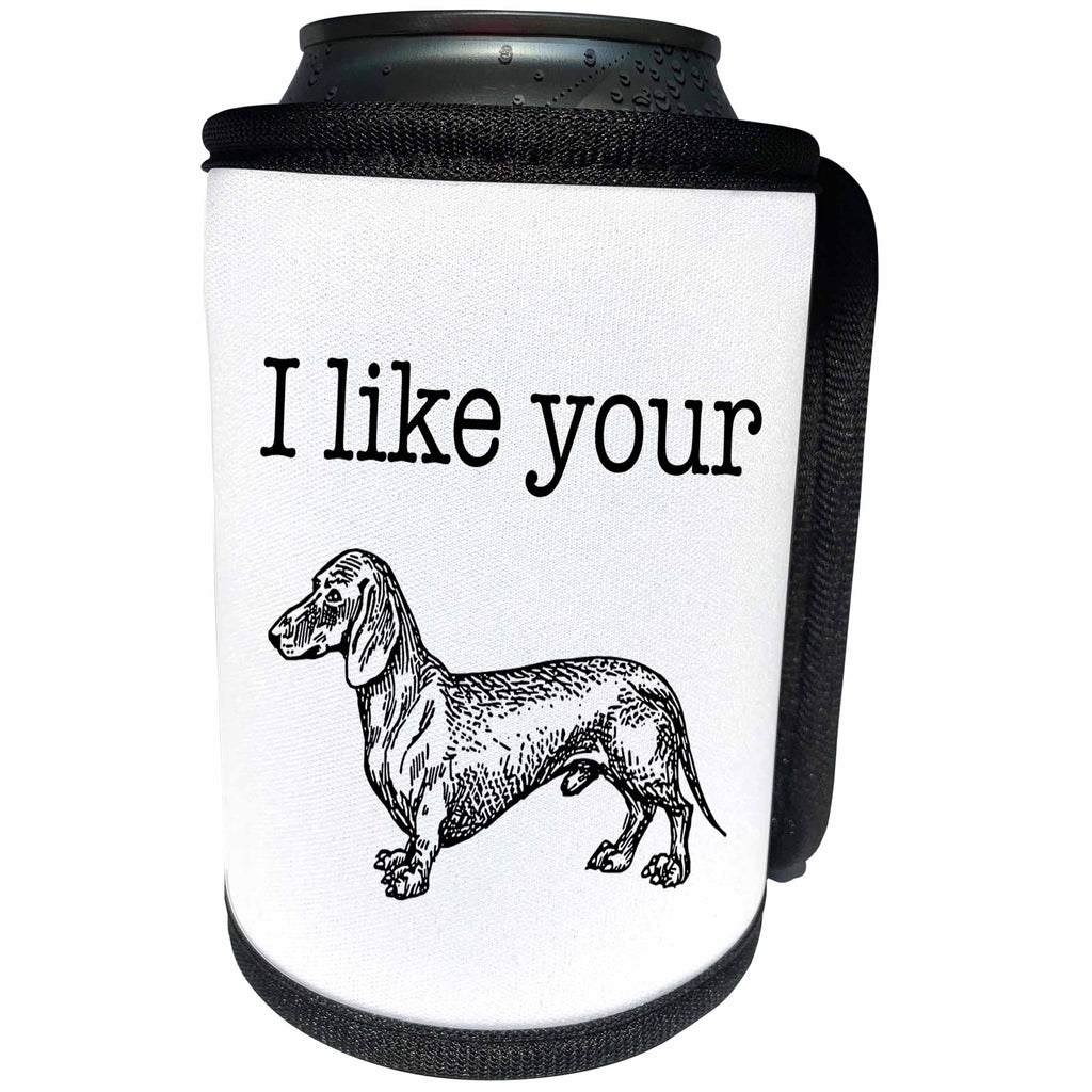 3dRose Pet Humor - I Like Your Weiner Black - Can Cooler Bottle Wrap (cc_274540)