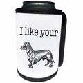 3dRose Pet Humor - I Like Your Weiner Black - Can Cooler Bottle Wrap (cc_274540)