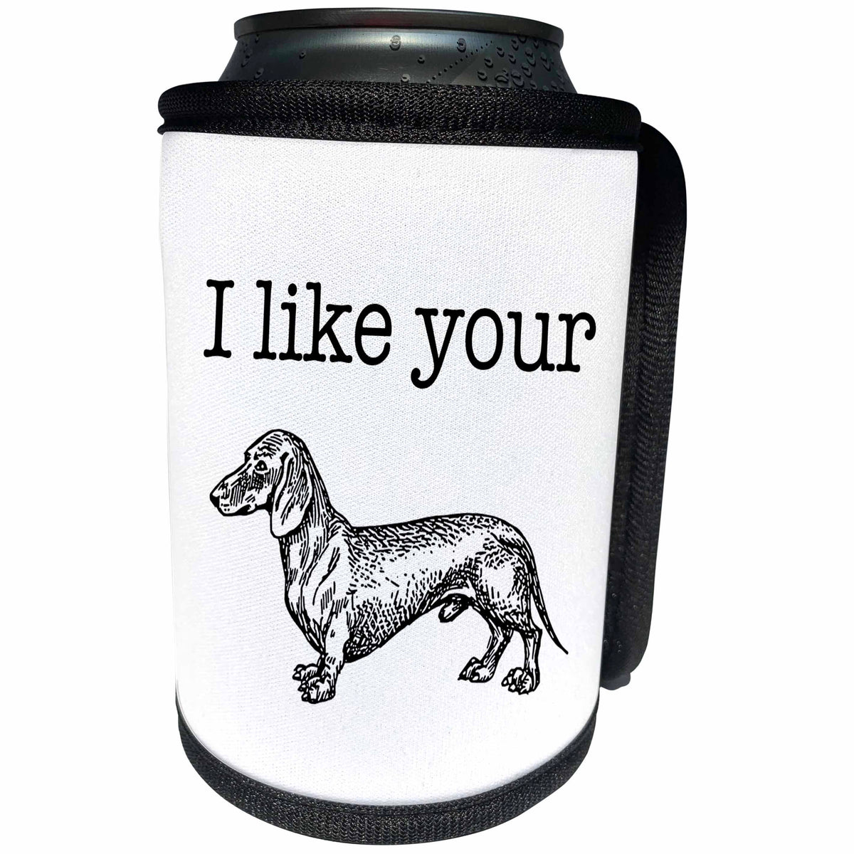 3dRose Pet Humor - I Like Your Weiner Black - Can Cooler Bottle Wrap (cc_274540)