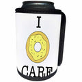 3dRose Office Humor - I Donut Care Yellow - Can Cooler Bottle Wrap (cc_274544)