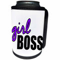 3dRose Office Humor - Girl Boss Purple - Can Cooler Bottle Wrap (cc_274553)
