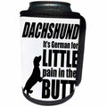 3dRose Pet Humor - Dachshund Its German Black - Can Cooler Bottle Wrap (cc_274555)
