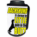 3dRose Pet Humor - Dachshund Its German Yellow - Can Cooler Bottle Wrap (cc_274558)