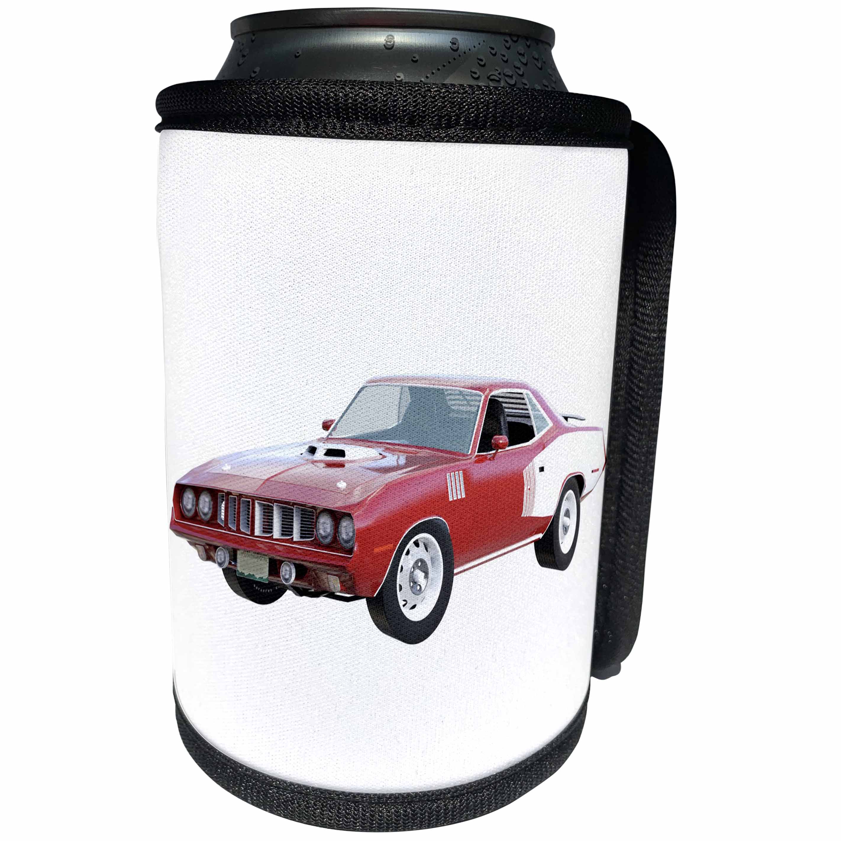 3dRose Boehm Graphics Car - 1971 Muscle Car Red - Can Cooler Bottle Wrap (cc_274614)