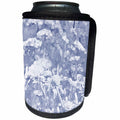 3dRose Patricia Sanders Creations - Denim Blue Floral Expression Art - Can Cooler Bottle Wrap (cc_27462)