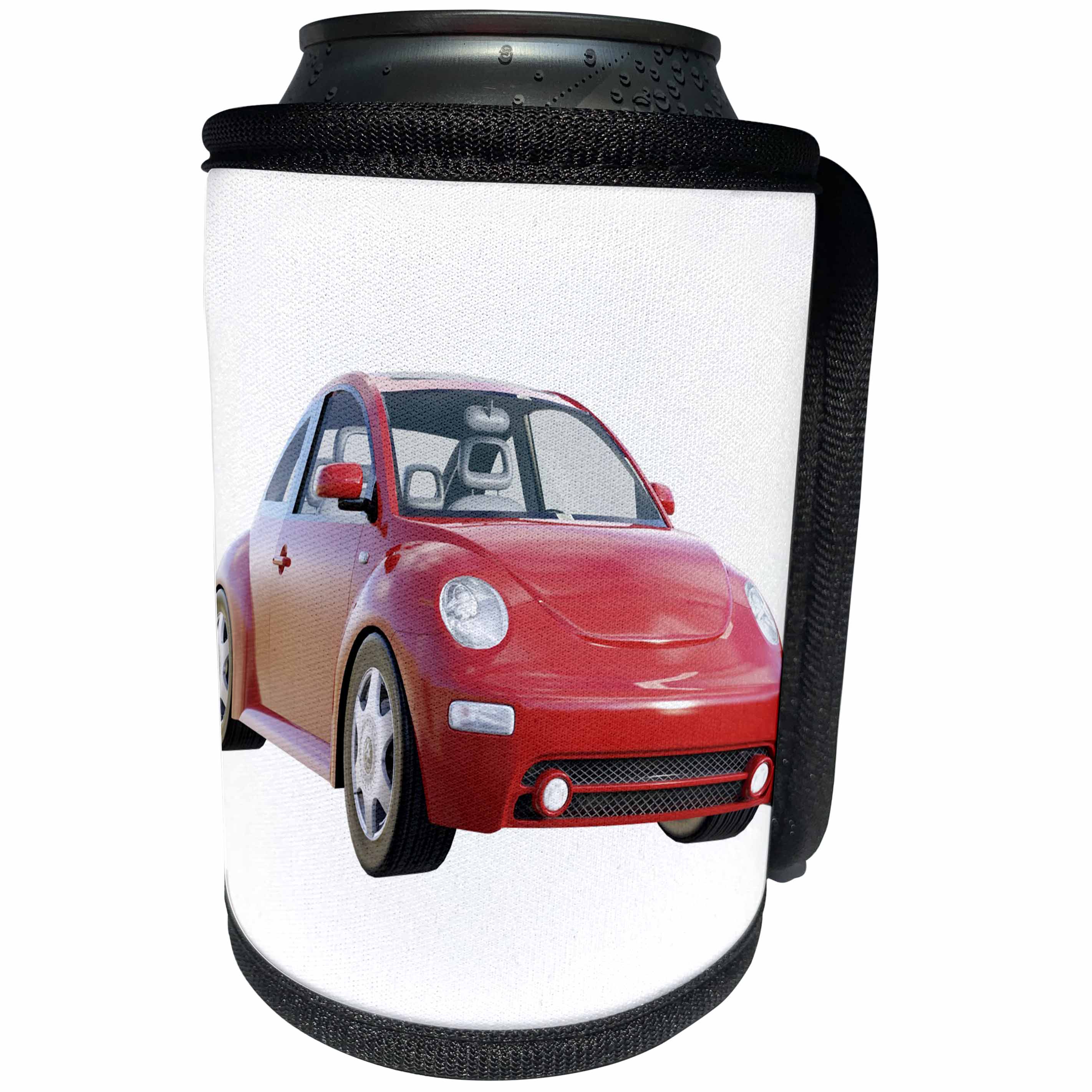 3dRose Boehm Graphics Car - Euro Car Red - Can Cooler Bottle Wrap (cc_274628)