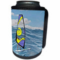 3dRose Boehm Graphics Sports - Windsurfer surfing on waves to his Left - Can Cooler Bottle Wrap (cc_274671)