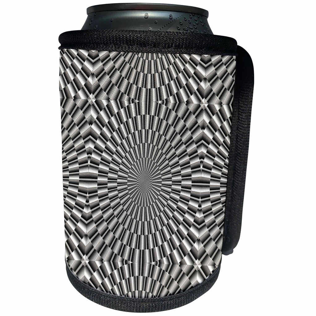 3dRose Andrea Haase Abstract Graphics - Image of Silver Metal Surface With Texture - Can Cooler Bottle Wrap (cc_274693)