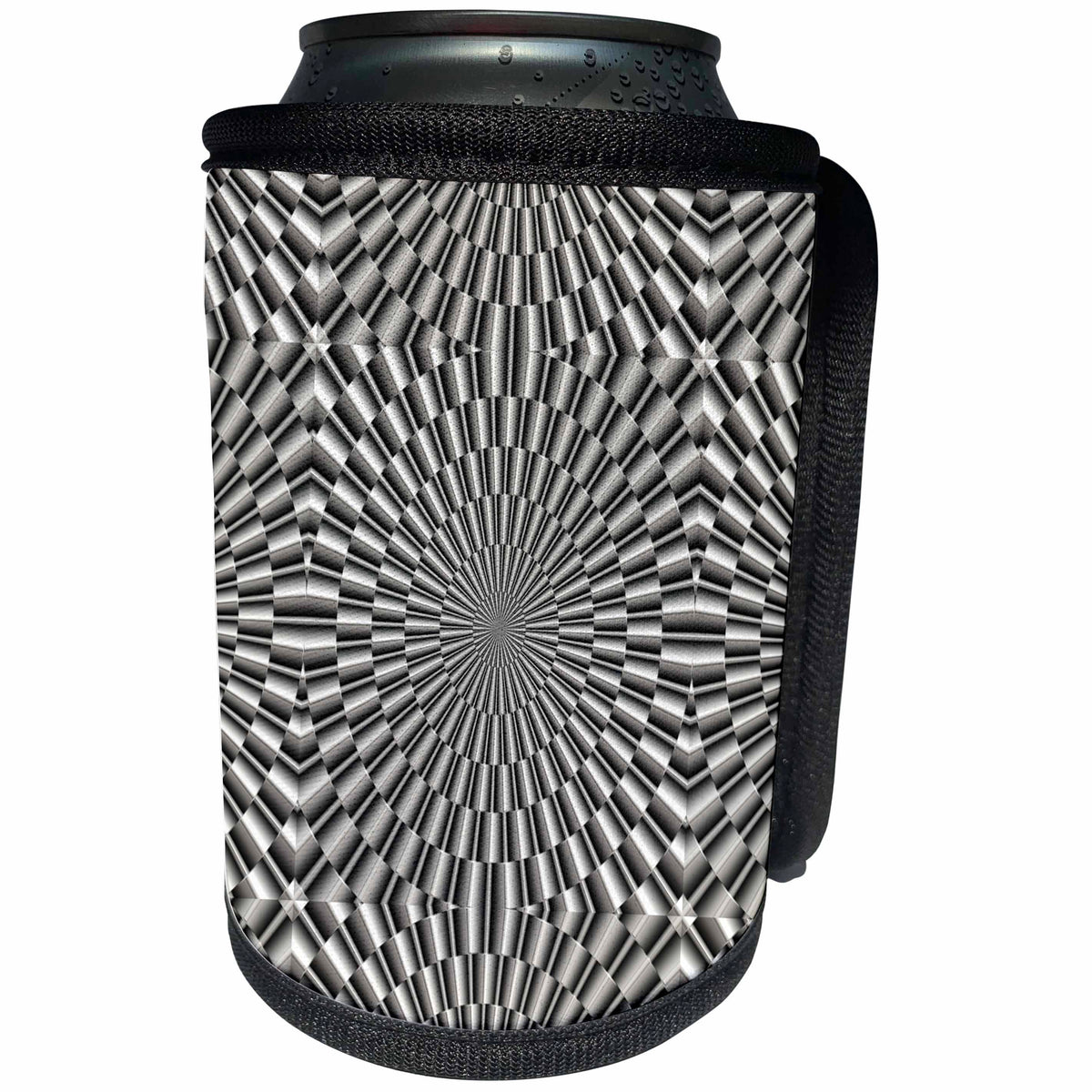 3dRose Andrea Haase Abstract Graphics - Image of Silver Metal Surface With Texture - Can Cooler Bottle Wrap (cc_274693)