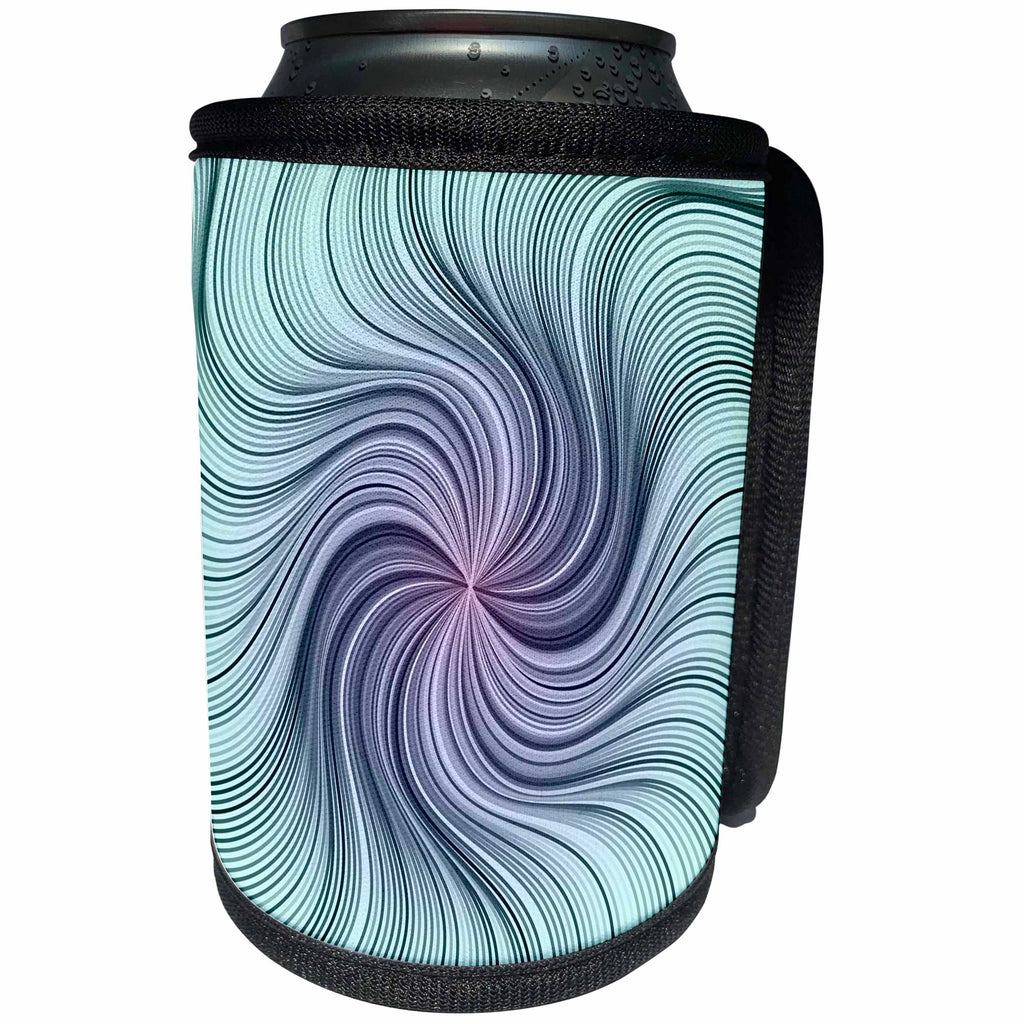 3dRose Andrea Haase Abstract Graphics - Concentric Wave Abstract Graphic Design - Can Cooler Bottle Wrap (cc_274695)