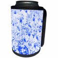 3dRose Patricia Sanders Creations - Blue Echinaceas Floral Art - Can Cooler Bottle Wrap (cc_27470)