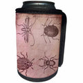 3dRose Andrea Haase Animals Illustration - Vintage Beetle And Bug Illustration - Can Cooler Bottle Wrap (cc_274702)