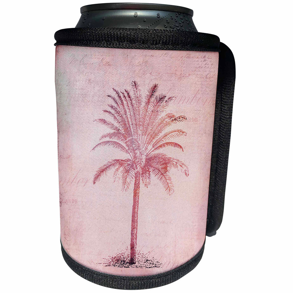 3dRose Andrea Haase Art Illustration - Vintage Palm Tree Illustration - Can Cooler Bottle Wrap (cc_274703)