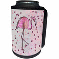 3dRose Andrea Haase Animals Illustration - Image of Shimmering And Glittering Flamingo Bird - Can Cooler Bottle Wrap (cc_274711)