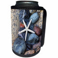 3dRose Andrea Haase Nature Photography - White Starfish On Pebble - Can Cooler Bottle Wrap (cc_274825)