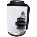 3dRose Andrea Haase Nature Photography - Balanced Stone Cairn Zen Style In Water - Can Cooler Bottle Wrap (cc_274826)