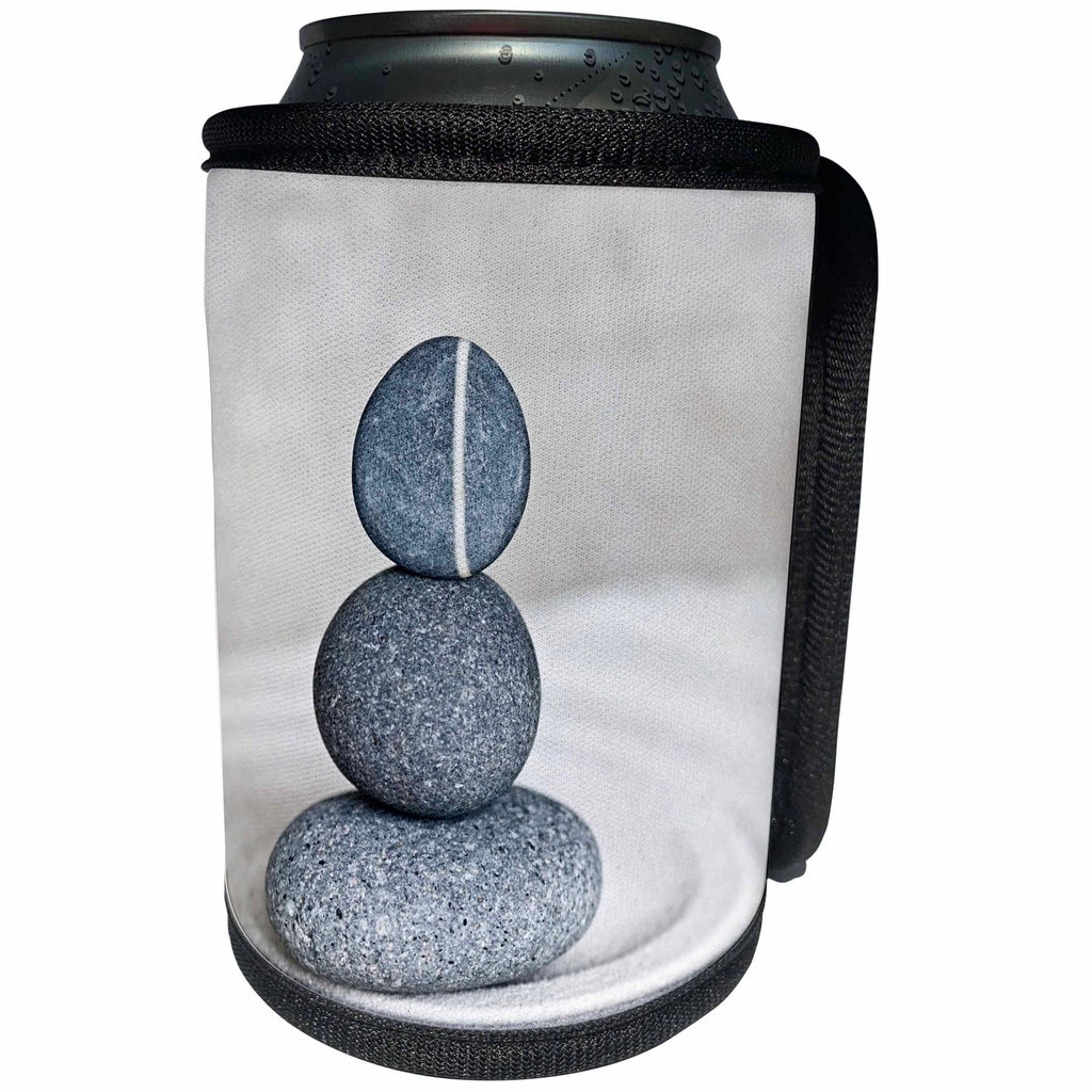 3dRose Andrea Haase Nature Photography - Balanced Stone Cairn Zen Style - Can Cooler Bottle Wrap (cc_274830)