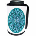 3dRose Andrea Haase Illustration - Glamorous Sea Horse Mandala In Shades Of Blue - Can Cooler Bottle Wrap (cc_274842)